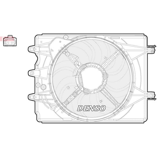 Denso Engine Cooling Fan fits Fiat 500L 2012 on 1.4