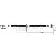Borg & Beck Brake Hydraulic Hose Line Front Right BBH8604
