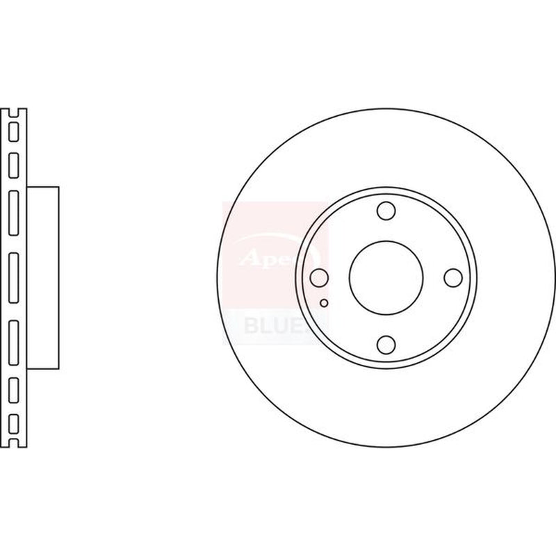 Apec 2 x Vented Brake Discs fits Mazda MX-5 1993-2005 1.6 1.8