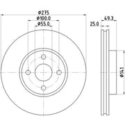 DON 2 x Brake Discs fits Toyota Corolla Verso 2001-2004 1.8 2.0