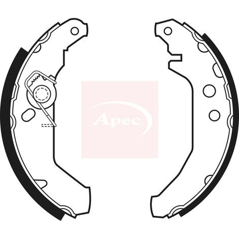Apec Brake Shoe Set Axle Kit fits Ford Courier Box Body/Mpv 1991-1996 1.3 1.8