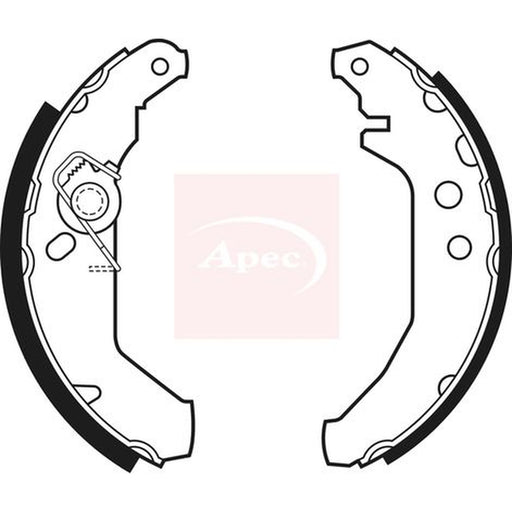 Apec Brake Shoe Set Axle Kit fits Ford Courier Box Body/Mpv 1991-1996 1.3 1.8