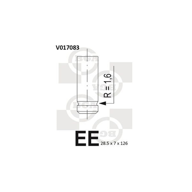 BGA Engine Exhaust Valve 28mm Head fits Fiat Coupe 1993-1996 2.0
