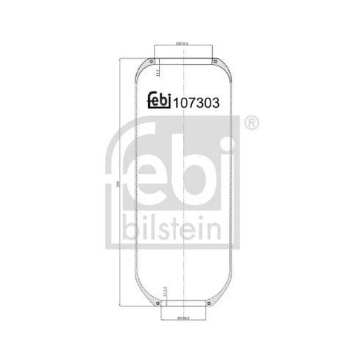 Febi Air Suspension Bellow 100mm Front 107303