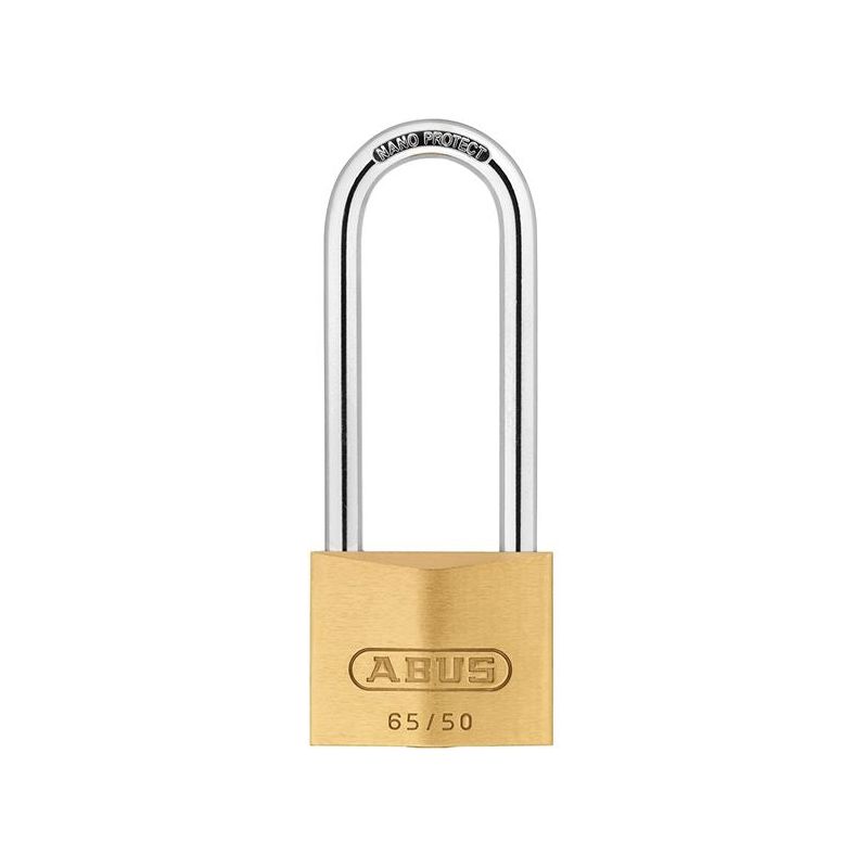 Abus Mechanical 65/50mm Brass Padlock 80mm Long Shackle Carded ABUS Mechanical - Dynamic Drive