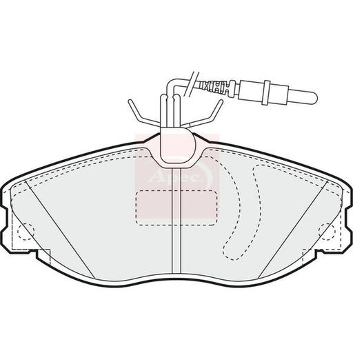 Apec Front Brake Pad Set PAD1168