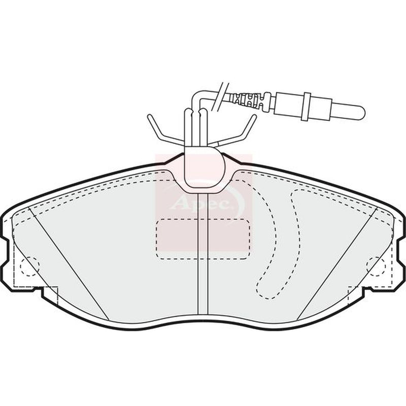 Apec Front Brake Pad Set fits Peugeot 306 1996-2001 2.0
