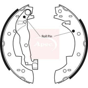 Apec Brake Shoe Set Axle Kit fits Alfa Romeo 33 1983-1989 1.3 1.5