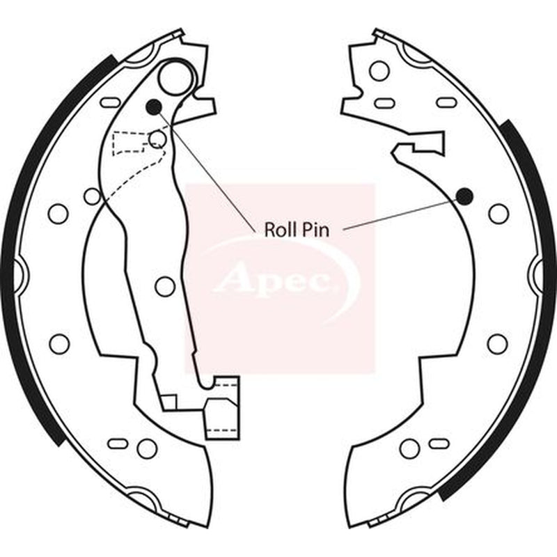 Apec Brake Shoe Set Axle Kit fits Alfa Romeo 33 1983-1989 1.3 1.5