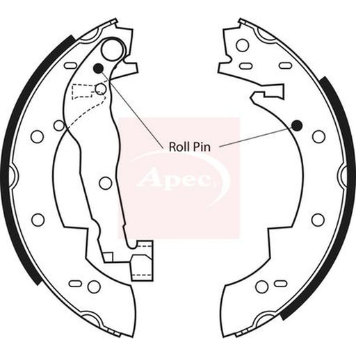 Apec Brake Shoe Set Axle Kit fits Alfa Romeo 33 1983-1989 1.3 1.5