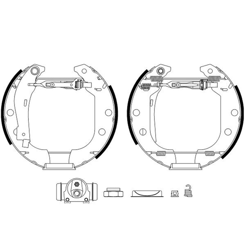 Mintex Brake Shoe Set Axle Kit fits Citroën Zx 1993-1998 1.4 1.6 1.8 1.9