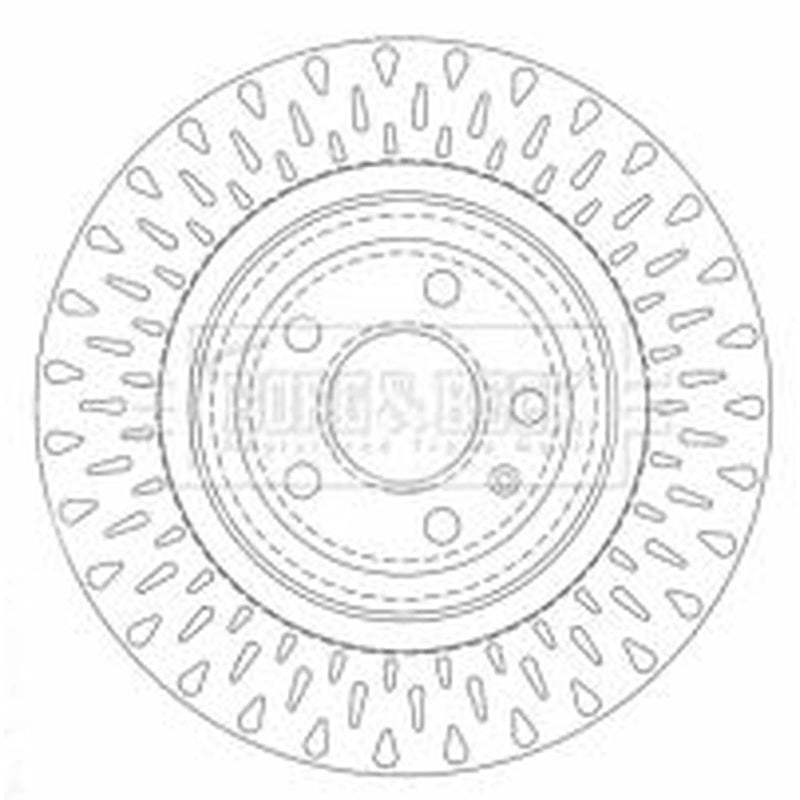 Borg & Beck 2 x Vented Brake Discs fits Audi A6 C6 2004-2011 2.7 3.0 3.2 4.2