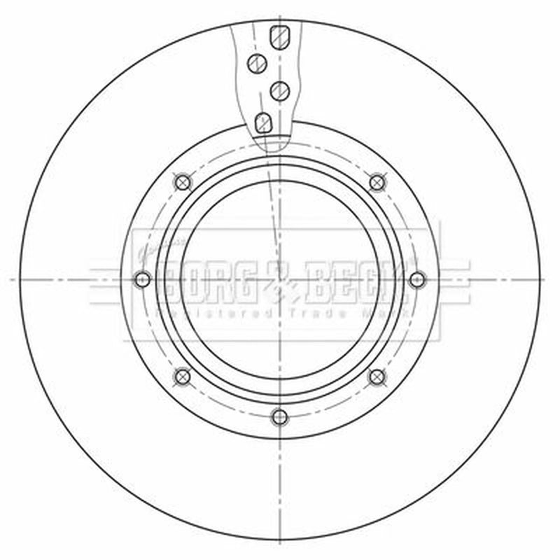 Borg & Beck 2 x Vented Rear Brake Discs BBD32595-x2