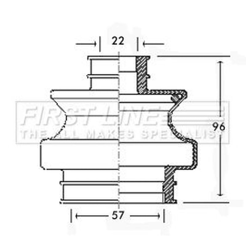 First Line Drive Shaft Bellow Kit Rear Left fits Mercedes-Benz 124 1984-1993