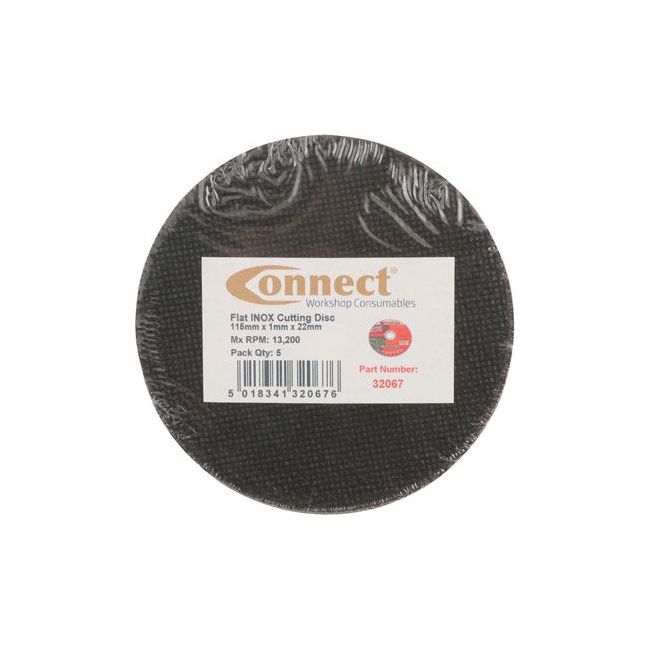 Connect Abracs Extra Thin Flat Cutting Discs 115mm x 1.0mm 5pc 32067 Tool Connection - Dynamic Drive
