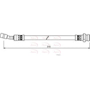 Apec Brake Hydraulic Hose Line Rear Right HOS4016
