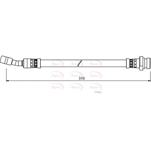 Apec Brake Hydraulic Hose Line Rear Right HOS4016