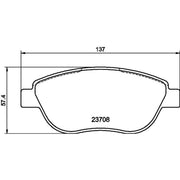 DON Front Brake Pad Set fits Citroën Berlingo First 1998-2011 1.6 1.9 2.0