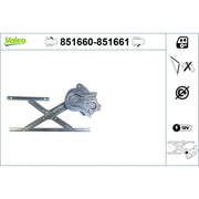 Valeo Electric Window Regulator Lifter Left Front 851660