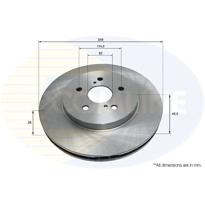 Comline Front & Rear Brake Discs & Pads fits Toyota Highlander 2005-2010 3.3