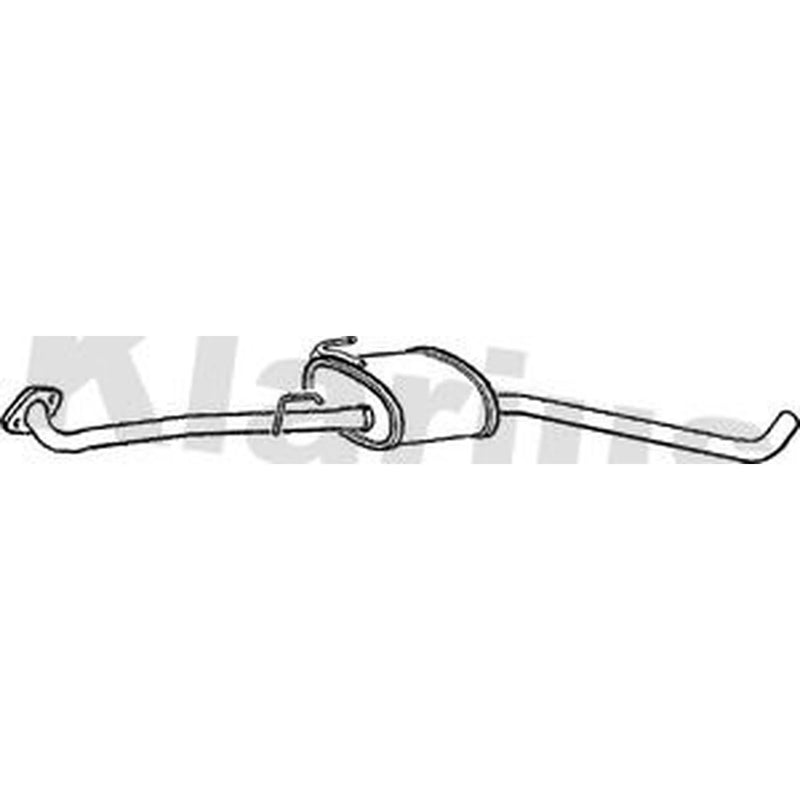 Klarius Box With Centre Pipe (Rh) Centre right fits Opel Omega B 1994-2003