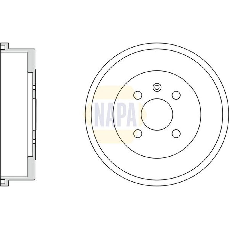 NAPA Brake Drum Assembly Rear fits Opel Astra F 1994-1998 1.6