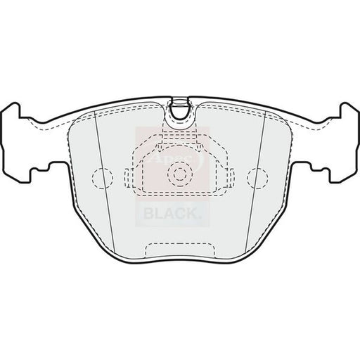 Apec Black Front Brake Pad Set fits BMW 5 1996-2004