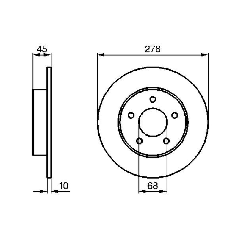 Bosch Rear Brake Discs & Pads fits Nissan Primera 2002-2008 1.6 1.8 1.9 2.0 2.2