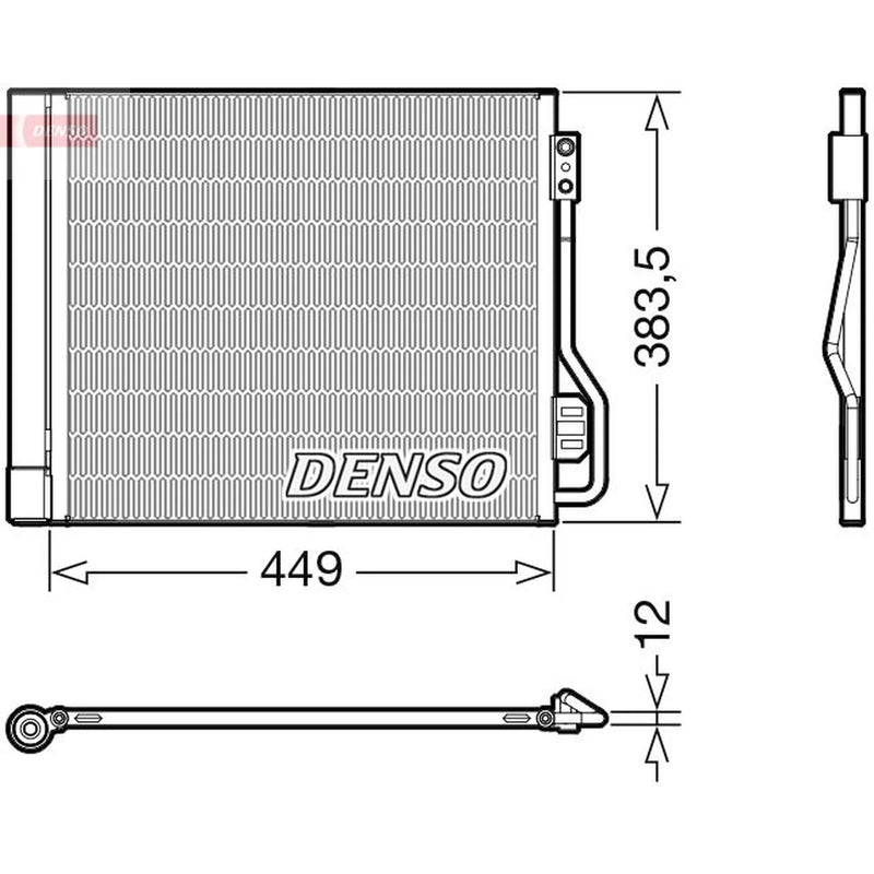 Denso Air Conditioning Condenser fits Smart Fortwo 2007-2013