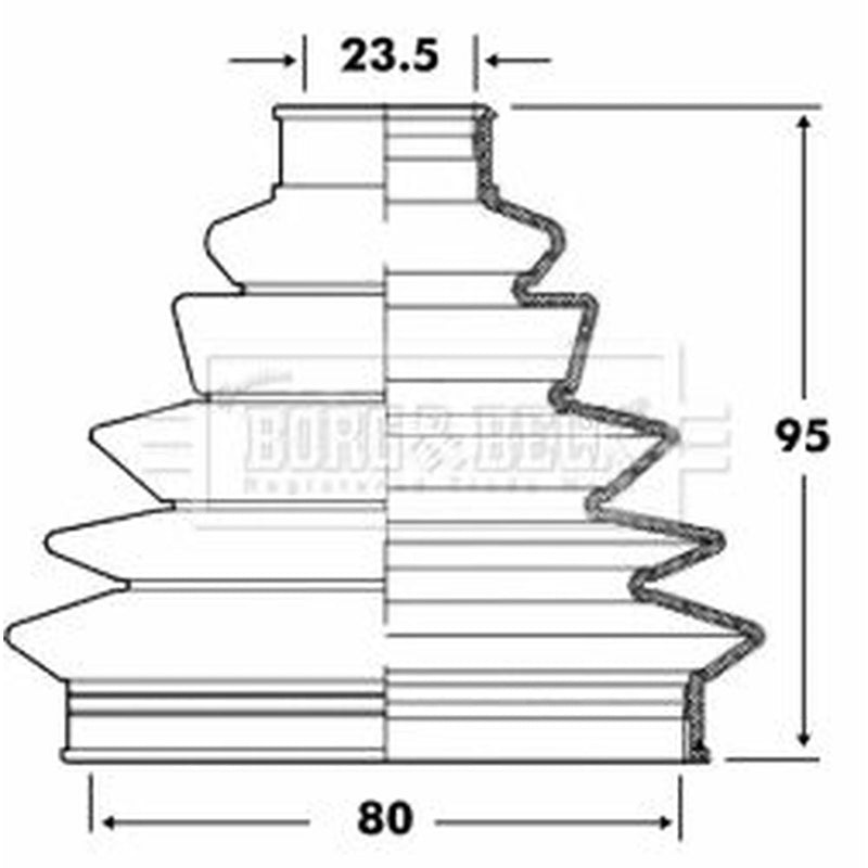 Borg & Beck Drive Shaft Bellow Kit Wheel Side The BCB6076