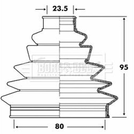 Borg & Beck Drive Shaft Bellow Kit Wheel Side The BCB6076