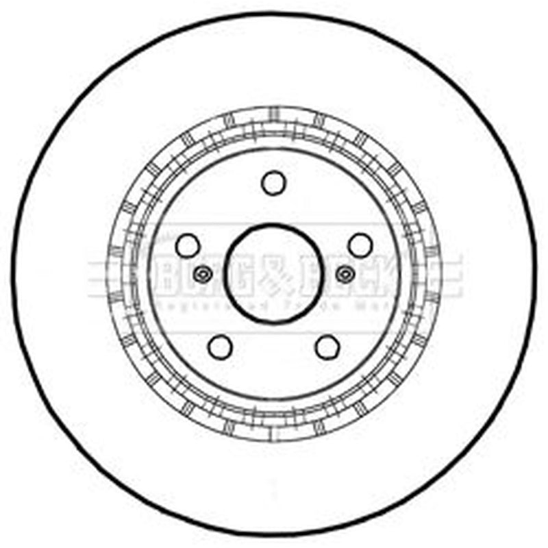 Borg & Beck Front & Rear Brake Discs & Pads fits Toyota Rav 4 IV 2015-2018 2.5