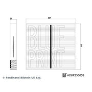 Blue Print Cabin Air Filter (Pollen Filter) fits Genesis GV60 2021 on