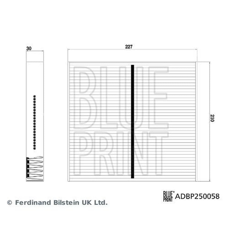 Blue Print Cabin Air Filter (Pollen Filter) fits Genesis GV60 2021 on
