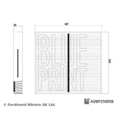 Blue Print Cabin Air Filter (Pollen Filter) ADBP250058
