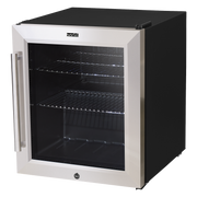 Baridi 50L Tabletop Drinks Fridge Mini Beer Cooler Glass Door Stainless Steel Baridi  - Dynamic Drive