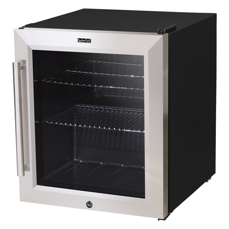 Baridi 50L Tabletop Drinks Fridge Mini Beer Cooler Glass Door Stainless Steel Baridi  - Dynamic Drive