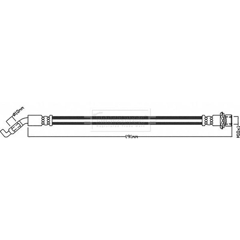 Borg & Beck Brake Hydraulic Hose Line outer BBH8426