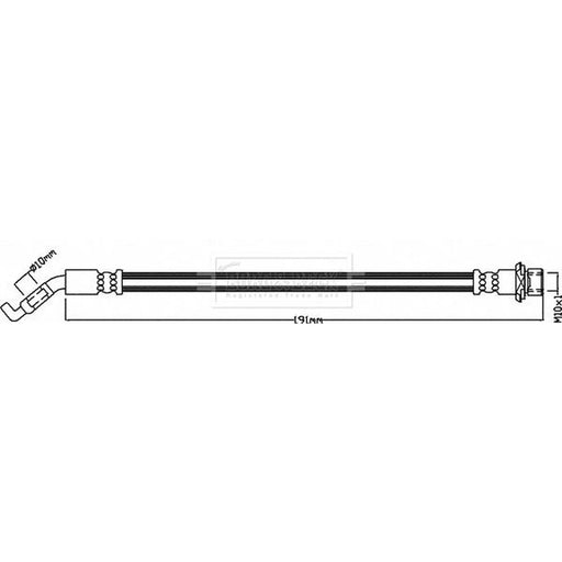 Borg & Beck Brake Hydraulic Hose Line outer BBH8426