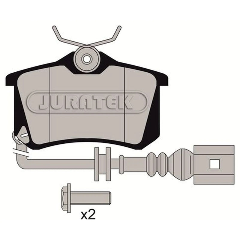 Juratek Rear Brake Pad Set fits Audi A1 2010-2018 1.0 1.2 1.4 1.6 1.8 2.0