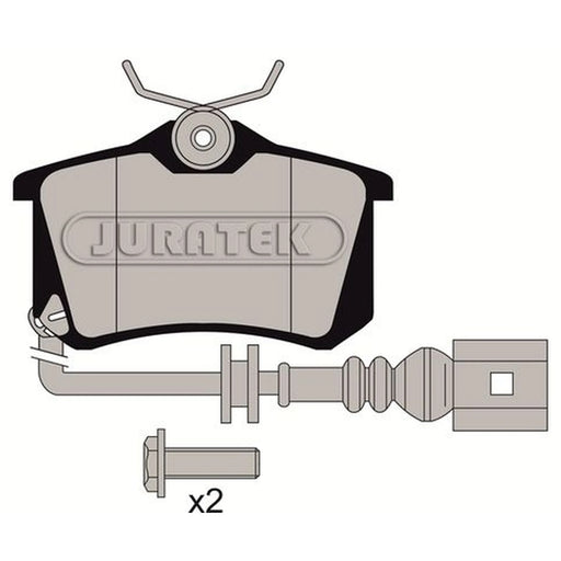 Juratek Rear Brake Pad Set fits Audi A1 2010-2018 1.0 1.2 1.4 1.6 1.8 2.0