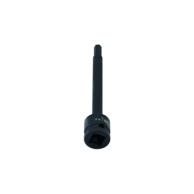 Laser Extra Long Impact Hex Bit 1/2"D 7mm 8583 Laser - Dynamic Drive