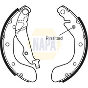NAPA Brake Shoe Set Axle Kit fits Chevrolet Aveo / Kalos 2003-2013 1.2 1.4