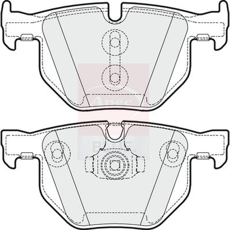 Apec Rear Brake Pad Set fits BMW X5 2006-2018 3.0