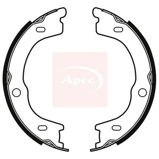 Apec Parking Brake Shoe Set fits Kia Sorento I 2006-2011 2.5 3.3