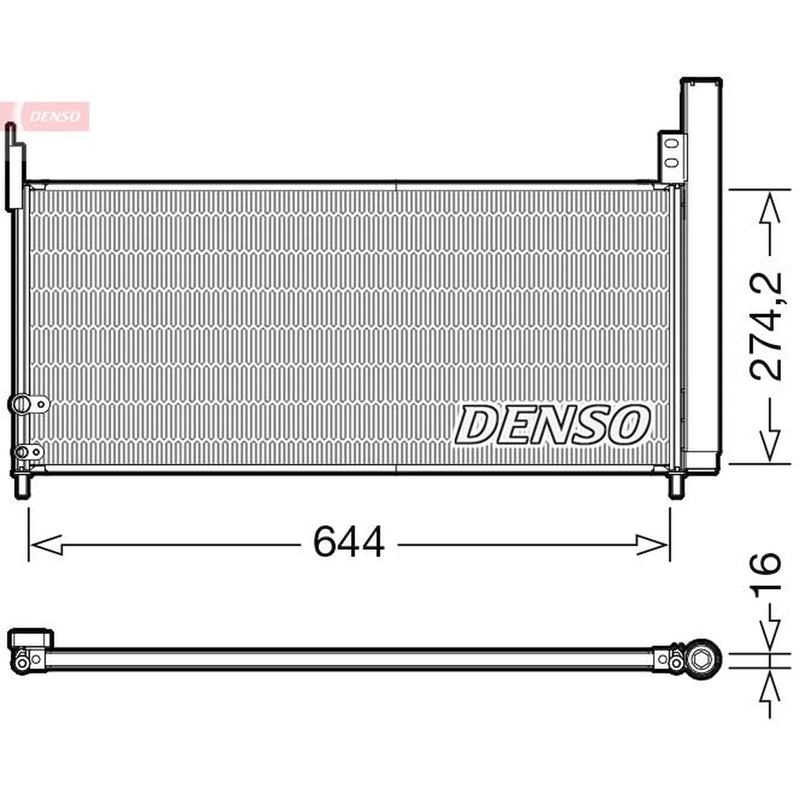 Denso Air Conditioning Condenser fits Toyota Prius Plus 2011 on 1.8