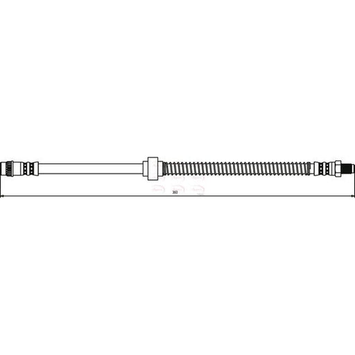 Apec Brake Hydraulic Hose Line Rear Left fits Nissan Kubistar 2003-2009 1.2 1.5