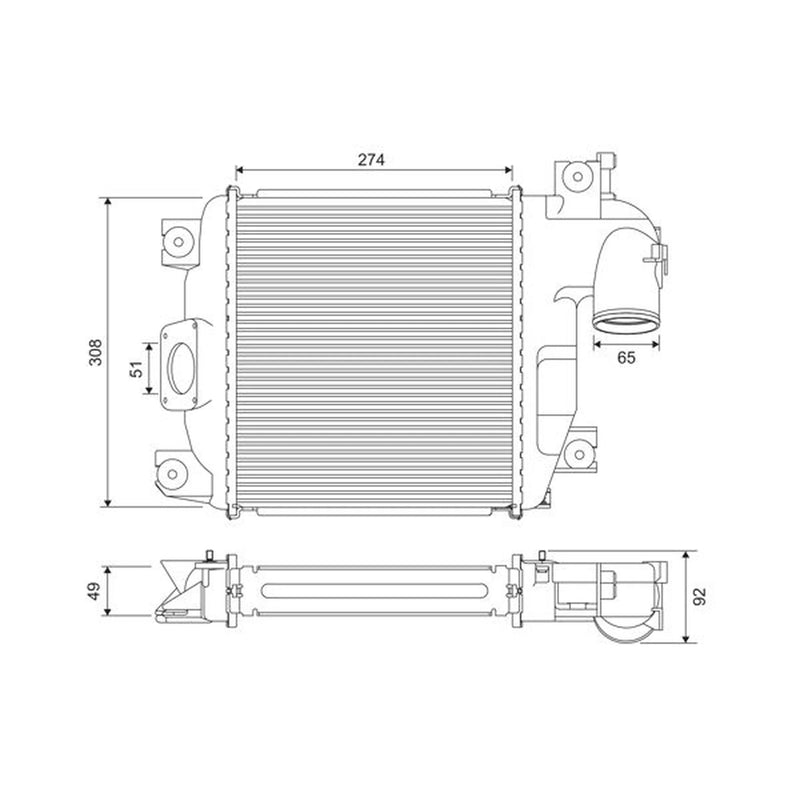 Valeo Intercooler (Charge Air Cooler) 818321