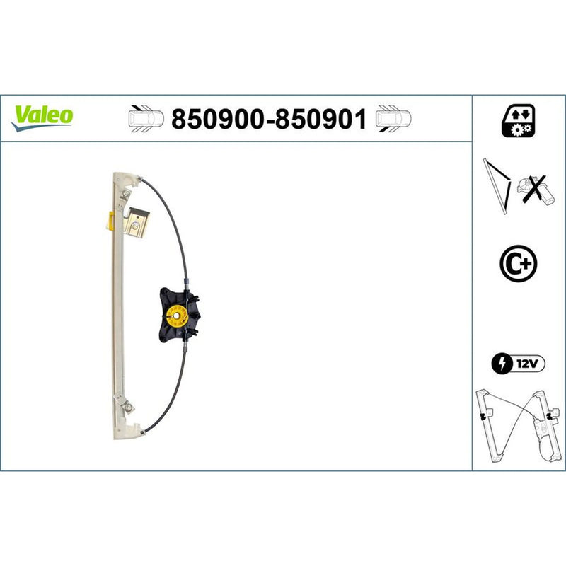 Valeo Electric Window Regulator Lifter Left Rear 850900