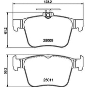 DON Rear Brake Pad Set fits Audi A3 2012-2020 1.0 1.2 1.4 1.5 1.6 1.8